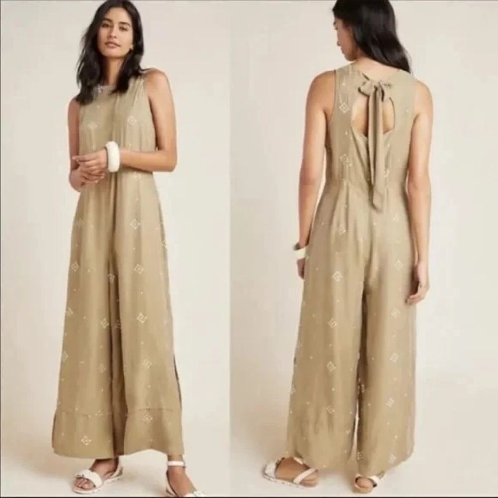 Anthropologie Sancia Carmela Wide-Leg Jumpsuit Pockets Boho Size XS Womens